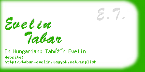 evelin tabar business card